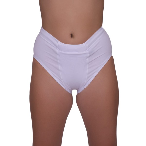 Vulvar 521 Varicose Veins with Compression Bands for Groin Formation, White/Opulent Garden, S