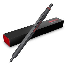 Rotring Portaminas 600 | mina HB de 0,5 mm | Portaminas con eje de metal completo | Gris Piedra | Agarre moleteado antideslizante y vástago hexagonal
