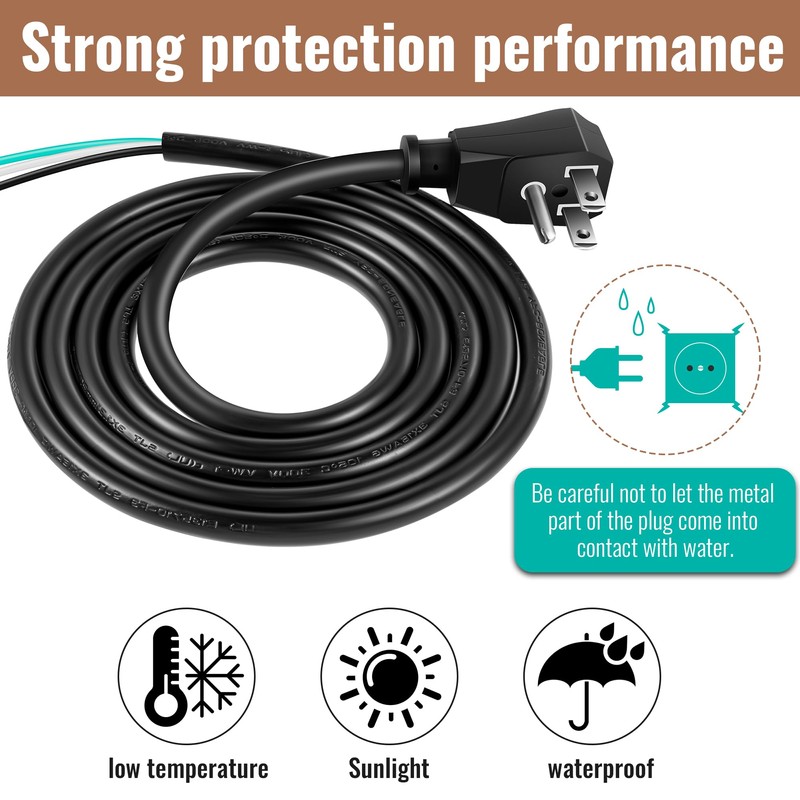 Ceoighe Replacement for W11365014 Dishwasher Power Cord, 6 ft Dishwasher