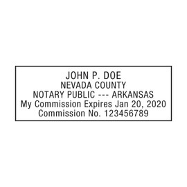 Arkansas Notary Self-Inking Rubber Stamp - Meets State Specifications