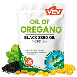 Vev Aceite de Or?gano de 300 Mg con Aceite de Semilla Negra y Moringa