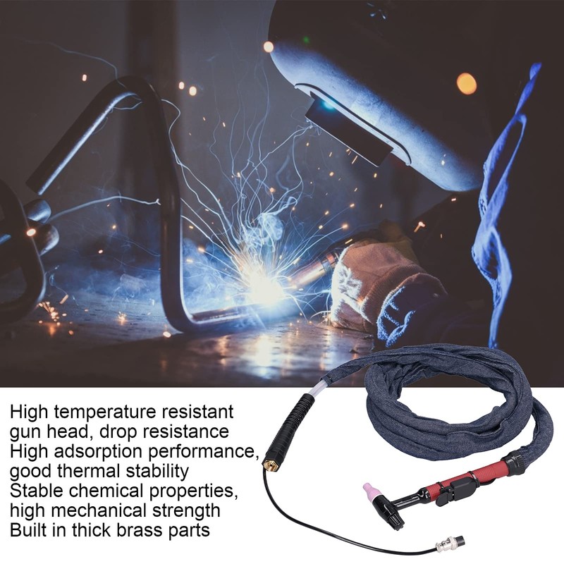 TIG Welding Torch Kit 3.7M Flexible Head Integrated Argon Arc