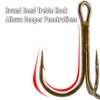Dr.Fish 30 Pack Treble Hooks, Bronze Round Bend, #16-#6/0, Triple