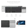 Portable Mini Foldable Bluetooth Keyboard with Touchpad, Retro Circular 64-Key