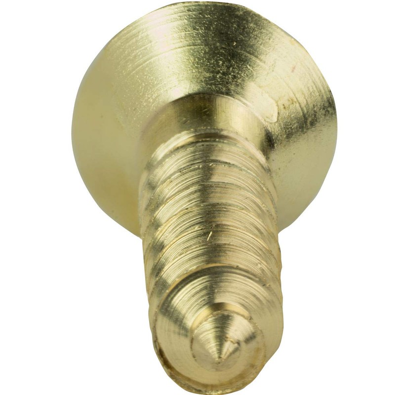#4 x 5/8 Solid Brass Wood Screws Flat Head Phillips