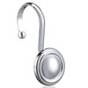 Chrome Shower Curtain Hooks Rings, Decorative Silver Shower Hook for