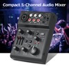 RUSUO Audio Mixer, 5 Channel Compact Audio Mixer Sound Mixing