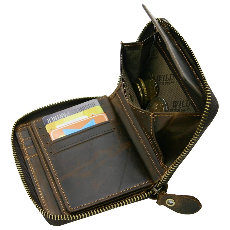 WILD THINGS ONLY !!! Men's Wallet with Zip - Leather