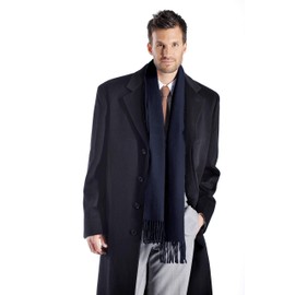 Cashmere Boutique Unisex 100% Pure Cashmere Scarf - Soft, Luxury Lightweight, Perfect for Daily Wear or Any Occasion - Navy Blue, 12" x 60"