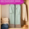 8 Pcs Translucent Garment Bags, 60x120cm Waterproof Dustproof Clothes Cover