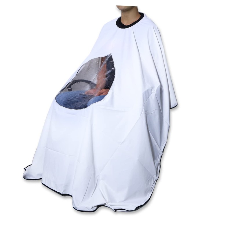 Baluue 2pcs Salon Hair Cutting Cape Viewing Window Lightweight Hairdressing