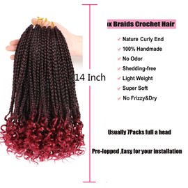 Crochet Braids Hair Extensions, Synthetic Hair for Braiding Hair, Kanekalon Synthetic Hair, Crochet Hair Extension Set, Braid, Fake Hair (35.6 cm (Pack of 7), #Tbug)