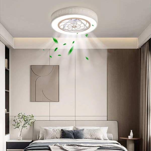 Ceiling Fan Lighting Flush Mount Ceiling Fan with Light Round