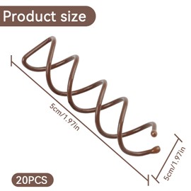 Pack of 20 hair spirals, spiral hair clips, spiral hairpins, irregular hairpin, bobby pins, hair combs for plugging, fixing bun of accessories, spiral hair pins for updo hairstyles hairstyle aid