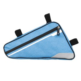 Triangle Frame Bag, Large Capacity Water-Resistant Bike Frame Bag for Mountain Road Cycling, Blue, Easy Mount, Compact, Durable Storage for Bike Accessories