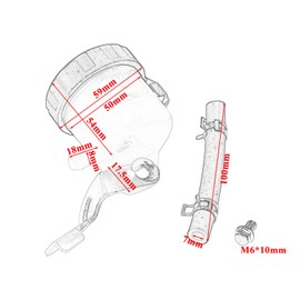 GIDIBII Motorcycle Brake Reservoir, Brake Master Cylinder Oil Reservoir Tank Cup Compatible with Suzuki SV1000 SV650 GSX-R1000 R600
