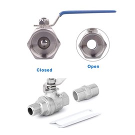 Water Valve, Air Valve Ball Valve Full Port Ball Valve 3/8 Inch 16kg BSPT Male and Female Thread Pipe Fitting Stainless Steel Ball Valve