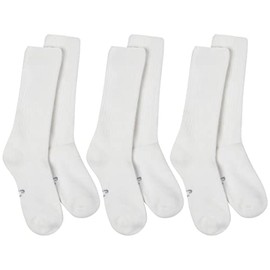 World's Softest Classic Crew Socks - Ultra Soft Socks for Women and Men - 3 Pack, White, Medium
