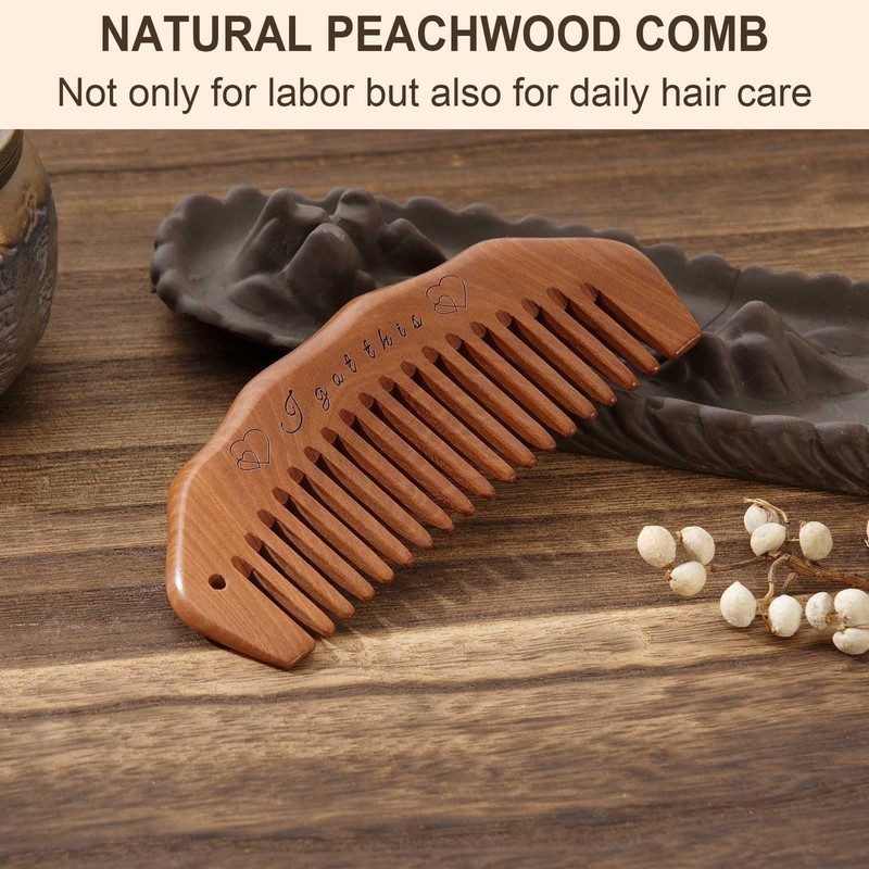 Moreinday 2 Pack Labor Comb with Wrist Strap, Birthing Comb