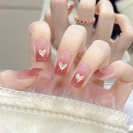 XUZOO Nail Tip, Cute, False Nail, Stylish, Popular, Simple, Bride, 3D, False Nails, Wedding, False Nail Tip, Crystal, Pearl, Flower, Nail Tip, Short, Long, Hand Nail Tip, Nail Sticker, With