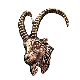 Capricorn Lapel Pin for Hat or Lapel, Perfect for Hunting Outfit, Pin Button, Tin