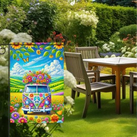 BlissYard Hello Spring Summer Garden Flag 12x18 Vertical Double Sided Car Flowers Yard Flag Small Farmhouse Outdoor Decoration Yard Flag Welcome Spring Summer Theme Outdoor Decor Flag