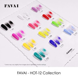 FAVAI 12 Popular Colors Airbrush Airbrush Gel Nail Airbrush Vivid Color No Dilution Acetone Free For French Nails Beginner DIY Nail Salon Nail Art