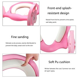 XKMT- Baby Kids Portable Pink Dear Kids Potty Training Seat w/Step Ladder Toilet Chair for Child Toddler [P/N: ET-BABY001-PINK]