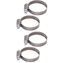 (Pack of 4) Stainless Steel Hose Clamps, Adjustable Clamps, Worm Gear, Adjustable Diameter 0.98-1.57" (25-40 mm) Hose Clamp