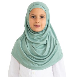 Prien Hijab For Children, Turkish Headscarf Girls, Muslim Women's Scarf, Viscid Scarf, Islam Headscarves, Muslim Women Khimar Abaya, Easy Clothing, Tesettür Giyim, light green