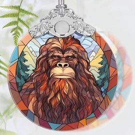 Christmas Ornament, 2024 Ornament, Stained Glass Decor, Sasquatch Ornaments for Christmas Tree, Christmas Hanging Decor, Christmas Tree Decoration, Holiday Ornament, Unique Gift Idea
