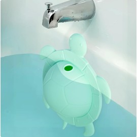 Turtle Bathtub Overflow Drain Cover – Universal Fit Tub Overflow Drain Cover, Drain Stopper Prevents Water Loss for Deeper Soaking - Drains in Aqua Lagoon