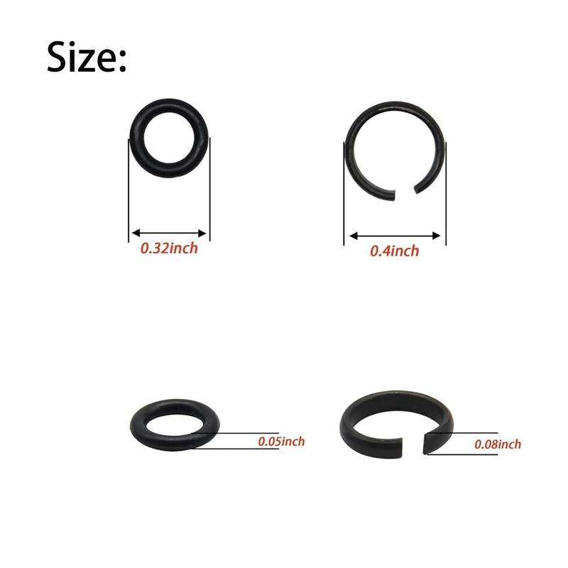 10 Sets of 3/8" Impact Wrench Retainer Rings with O-Ring,