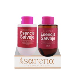 Isarena Beautyline´s - Esencia Salvaje Hair Care Duo Pack, Shampoo and Conditioner with Hibiscus Flower, 16.9 fl oz Fruto Salvaje Colombia Shampoo Flor de Jamaica - Cuidado Capilar