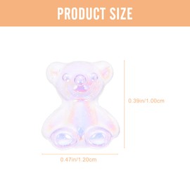 Healeved 80pcs Cartoon Bear Resin Nail Art Ornaments Unique Nail Decor Accessories for Creative Designs and Home Manicure Decor Random Style