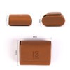 Earbud Case KBEAR Leather Mini Headphone case, Brown Portable Headphone