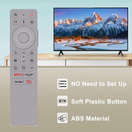 New Replaced RC933 FUB1 Voice Remote Control fit for TCL Mini LED Smart Android TV Q10B,with Voice Function