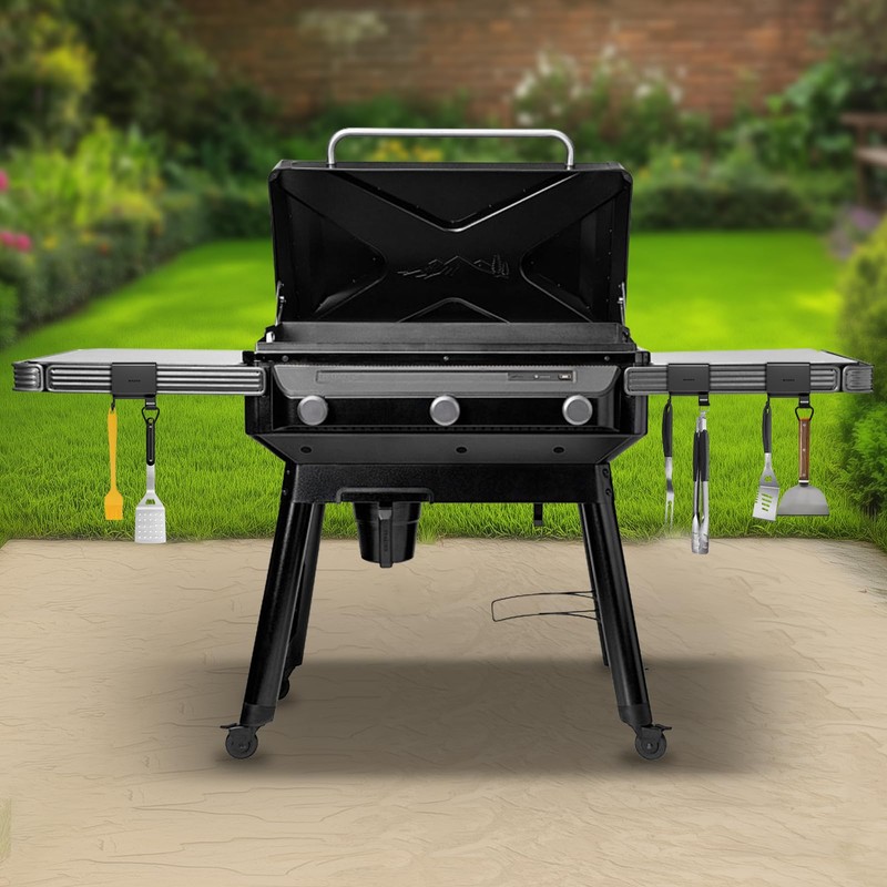 WADEO Pop-and-Lock Accessory Hook for Traeger Grills, 2 in 1