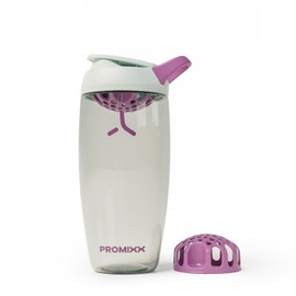 Promixx Pursuit Protein Shaker Bottle – 760ml Silent Snap-Fit Mixer for Lump-Free Shakes – Leak-Proof BPA-Free Ecozen Gym Shaker with Measurement Marks for Fitness and Travel – Seagrass Green