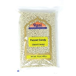 Rani Sugar Coated Fennel Candy 14oz (400g) No Color ~ Indian After Meal Digestive Treat | Vegan | Gluten Friendly | NON-GMO | Indian Origin
