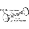 Prime-Line E 2280 Solid Brass Vintage Door Knob Spindle Set,