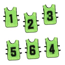BIUDECO 6Pcs Open Sided Practice Vests for Soccer Football Basketball and More Durable Sports Jerseys for Team Training and Activities