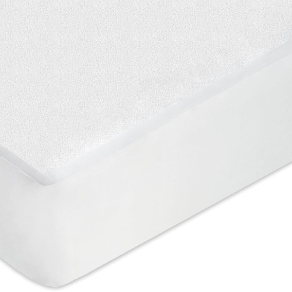 Next To Me Compatible 100% Waterproof Crib Mattress Protector | 150 GSM Terry Towelling Fabric - Super Soft, Non-Allergenic & Non-Noisy (83-85 x 50-51 cm)
