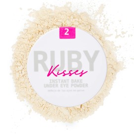 Ruby Kisses Instant Bake Undereye Powder - Vegan, Cruelty Free Powder for Brightening Eyes and Smudge-Free Makeup (Banana)