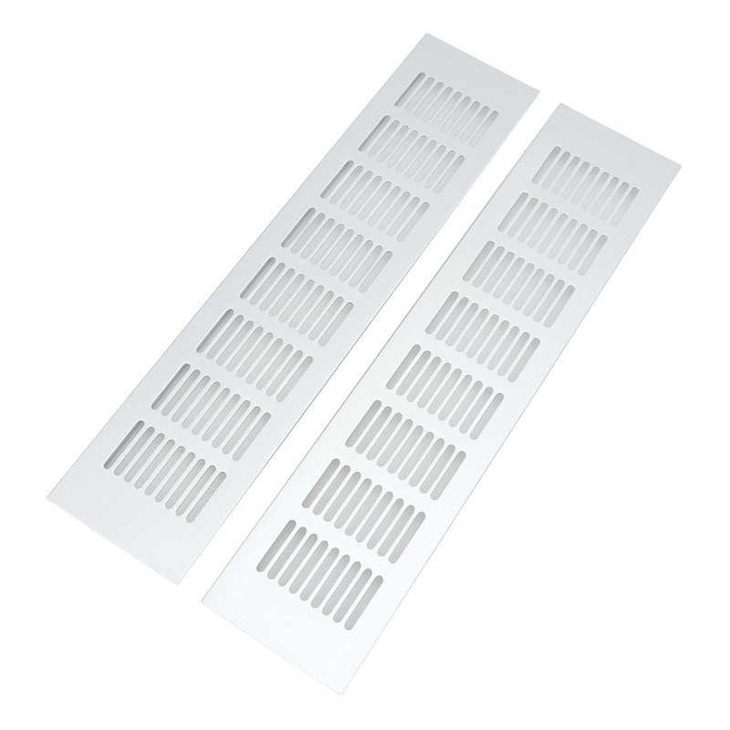2 Pcs Air Vent Ventilation Grille Aluminium Alloy Rectangular Vent