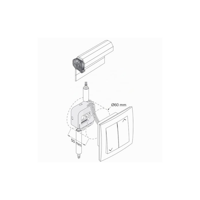 Somfy 2401162 Flush-Mounted Receiver RTS for Roller Shutters | TaHoma