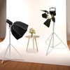 9.2 ft/2.8m Stainless Steel Photography Light Stand 2Pcs, 33.07-44.09lbs Load-Bearing