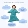 SleepingBaby Zipadee-Zip Transitional Swaddle Sack, 3-6 Month - Roomy Zipper