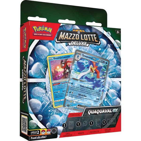 Deluxe Quaquaval-ex Battle Deck by GCC Pokémon (Deck of 60 Cards Ready to Play and Other Accessories)