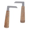4pcs Hoof Knife Carbon Steel Wooden Handle Left and Right